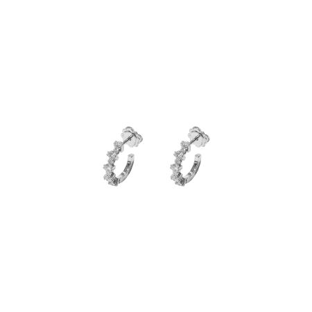 Boucles d'oreilles Isabelle Barrier en or blanc et diamants naturels